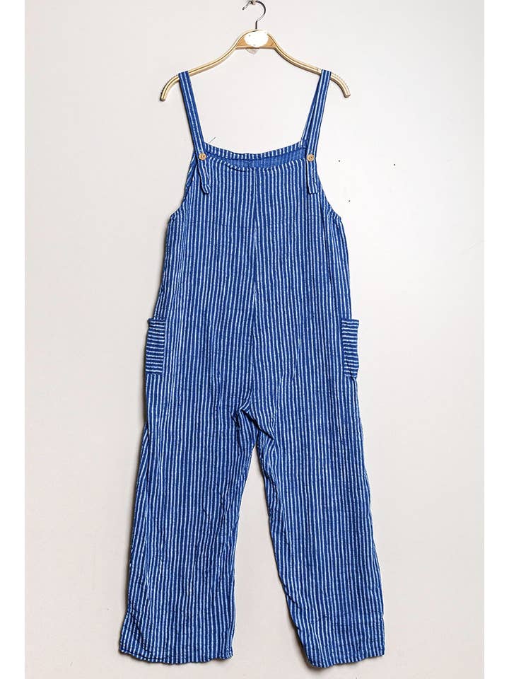 Happy look - Wholesale Overalls - Women's - Striped cotton overalls – Casual and practical style8