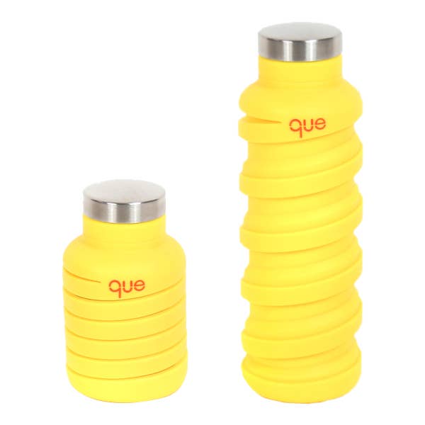 Que Factory - Wholesale Water Bottle - 20oz Collapsible Water Bottle - Citrus Yellow1