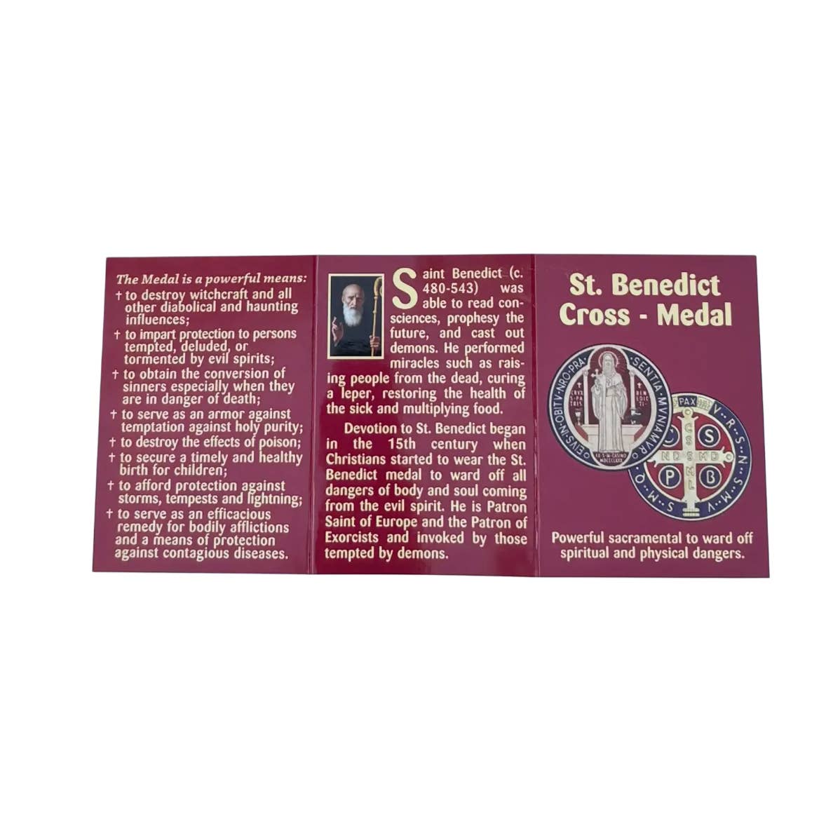 Oremus Mercy - Wholesale Religious Card - Prayer Card - St. Benedict Cross Medal  (25/pk)2