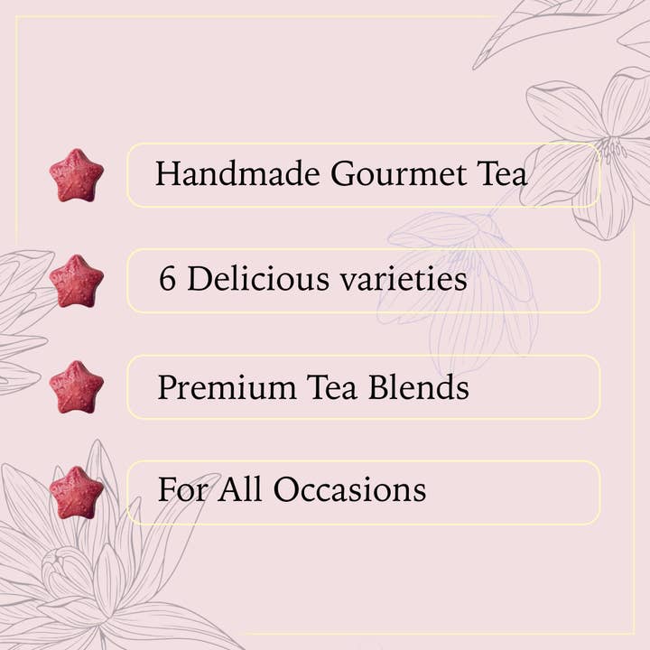 Northern Tea Company – Großhandel Teebeutel – Tea-Pop Geschenkbox-Set, Elegante Box mit 18 Köstlichen Tea-Pops