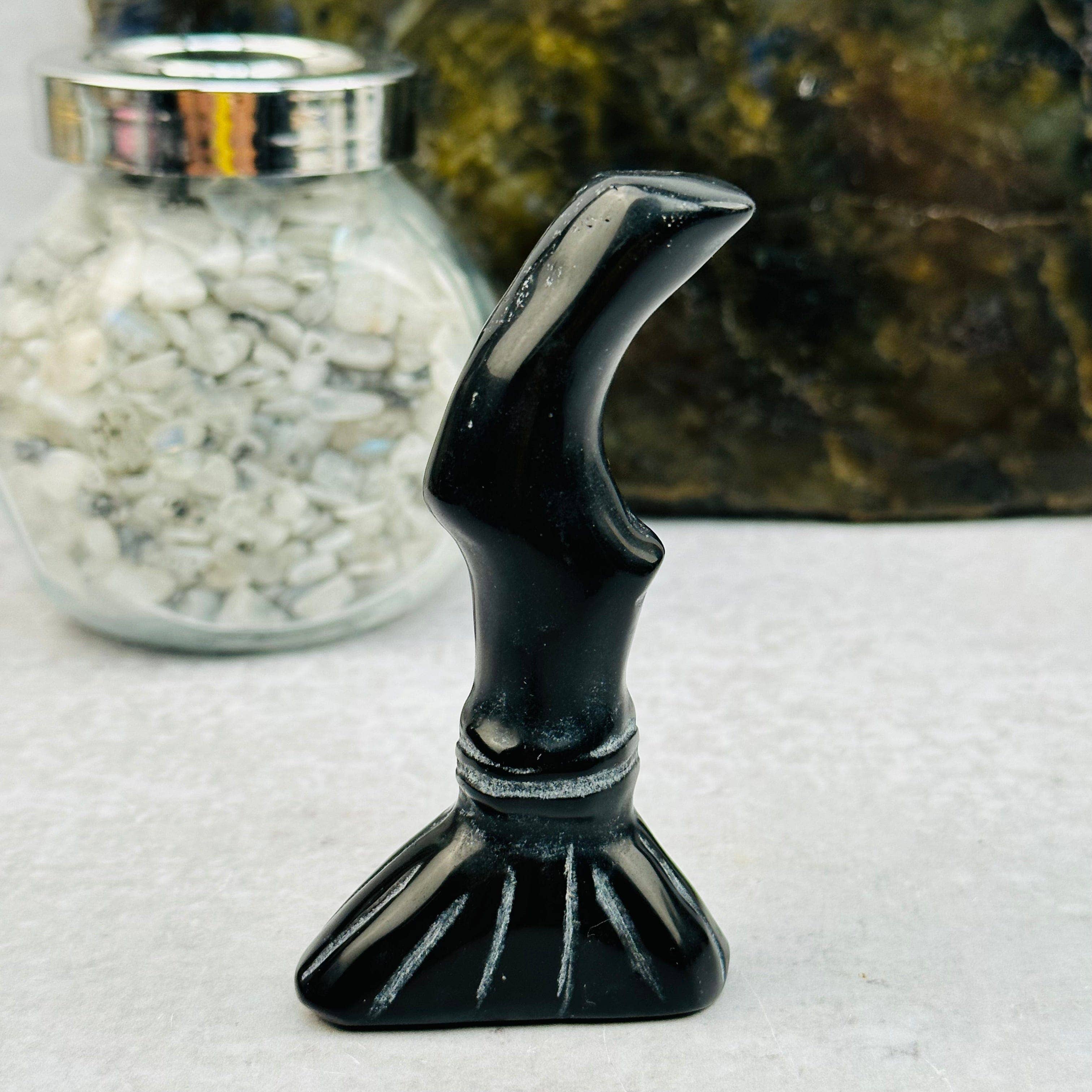 Rock Paradise - Wholesale Decorative Figurine - Crystal Carved Gemstone Witch Broom - Halloween10