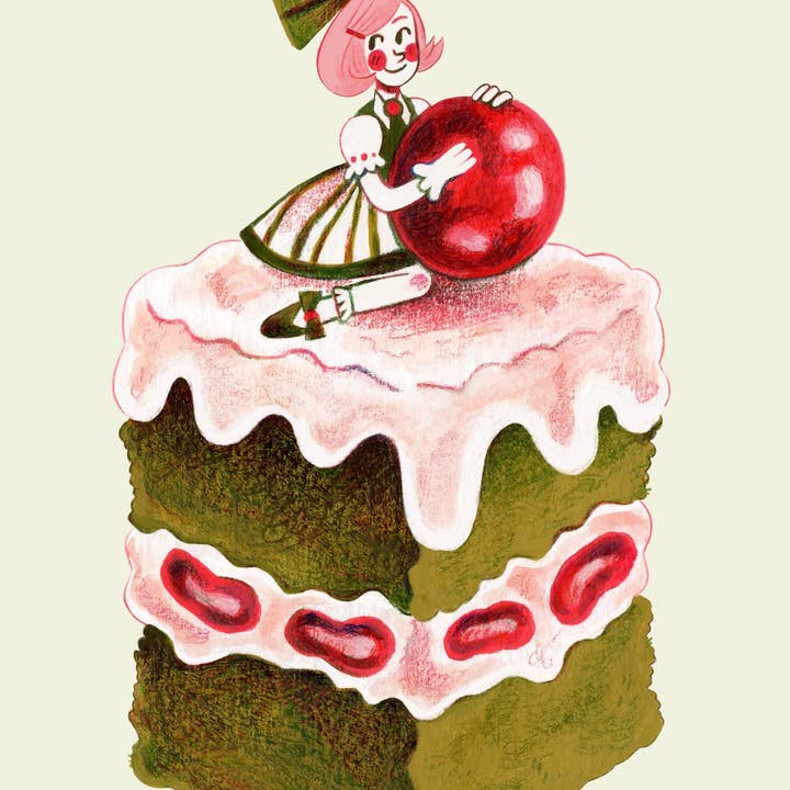 beanpolice - Wholesale Art Print - Matcha Cake Medium Print