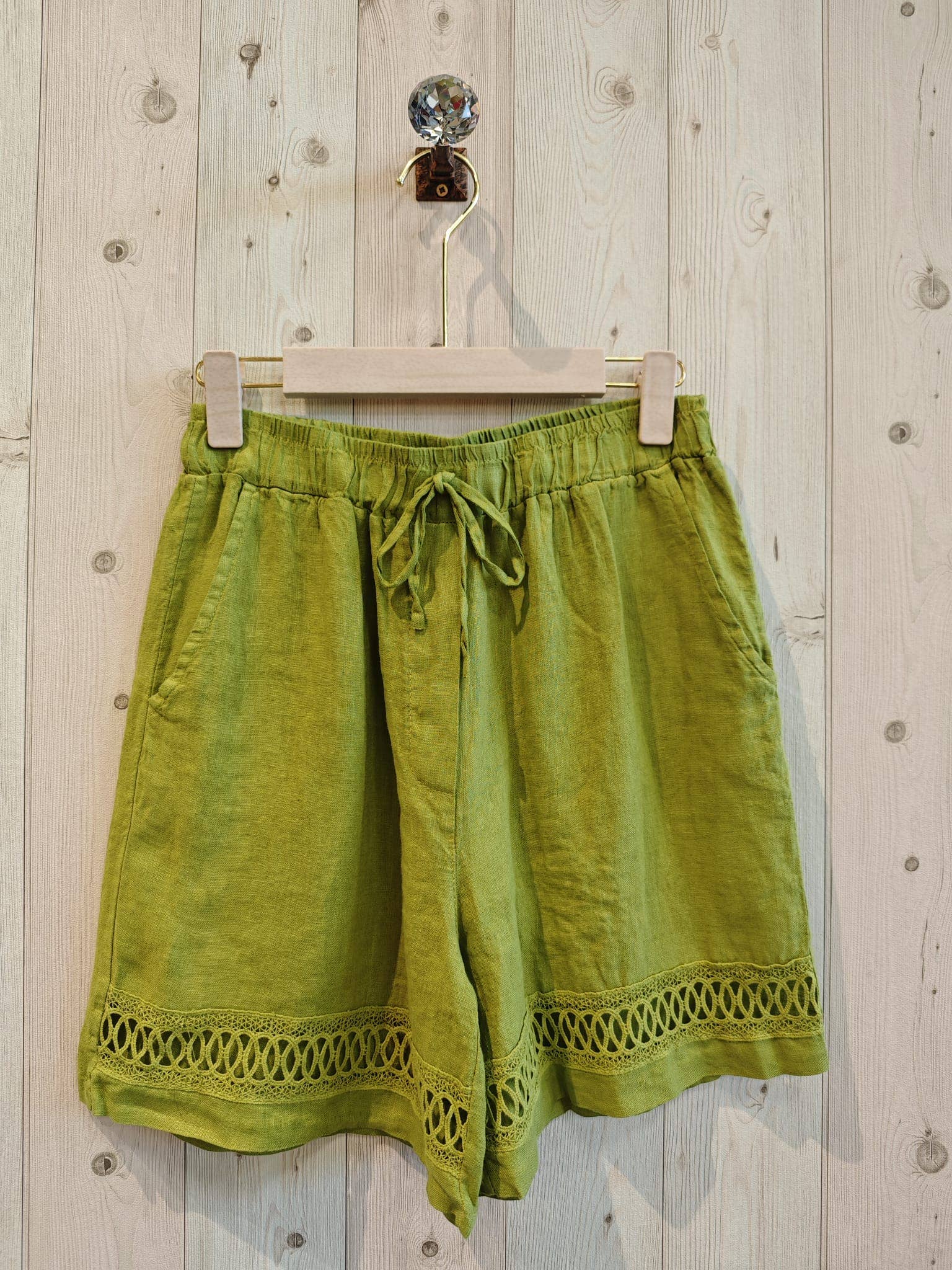 Linen & More - Vente Short – femme - RÉF 17761 SHORT EN DENTELLE LIN 100%7