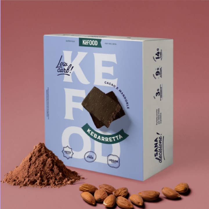 KeFood - Wholesale Chocolate Bar - COCOA AND ALMOND PROTEIN BAR KETO VEGAN BOX 12PCS