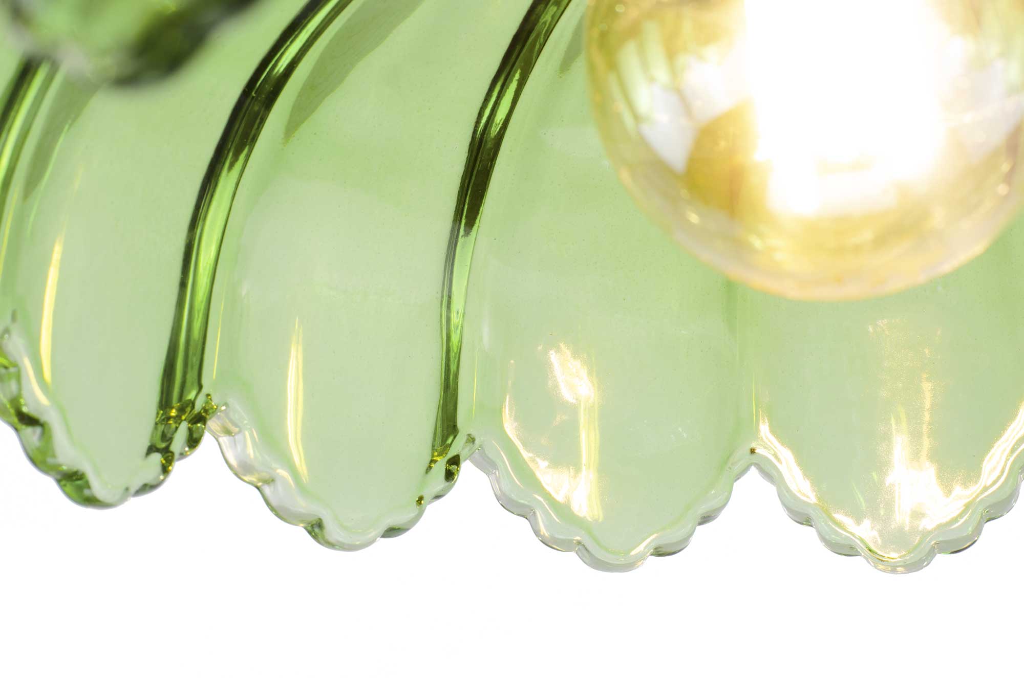 C-Création - Wholesale Chandelier/Hanging Light - Retro-style colored glass pendant Petal34