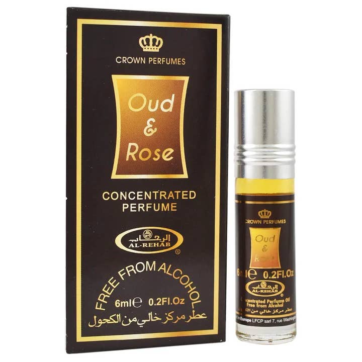 HA Fragrances - Wholesale Fragrance Oil - Oud & Rose 6ml Perfume Oil by Al-Rehab: A Timeless Blend of Elegance and Luxury0