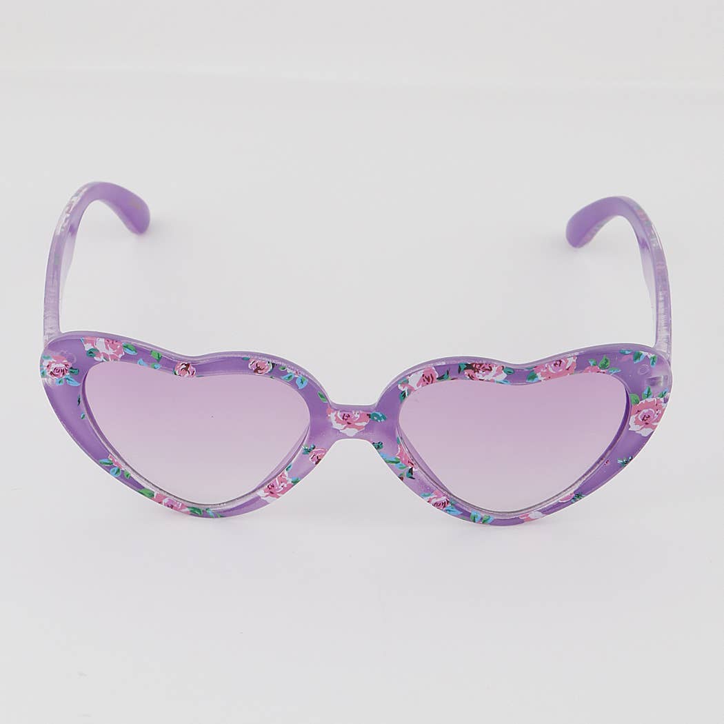 Multicolor KIDS Bling Bling Kids Heart Sunglasses for wholesale on Faire1