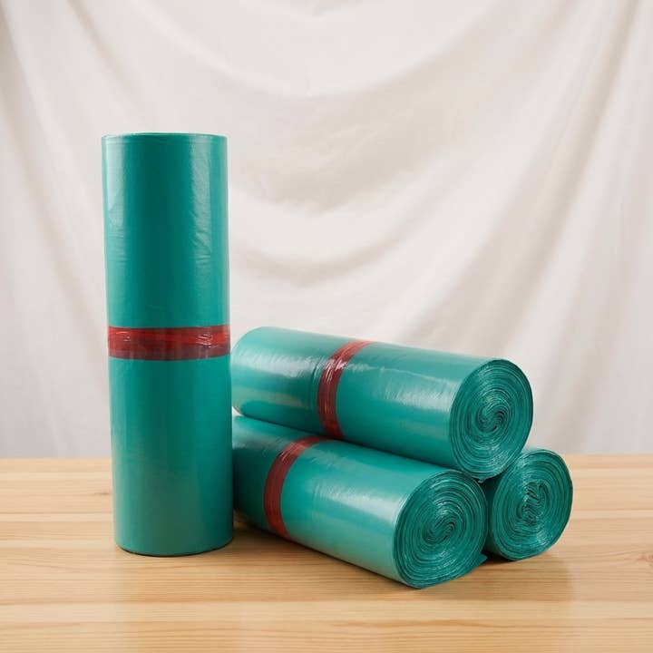 100 stk. mørkegrønne, forstærkede polyforsendelsesposer i 5 størrelser for engroshandel hos ByHome