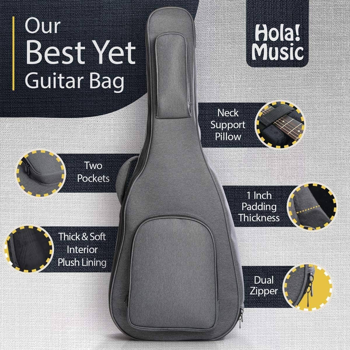 Above Edge – Engroshandel Musikinstrument – Music Akustisk Guitar Taske - 41" Blød Gig Bag til Akustisk Guitar2