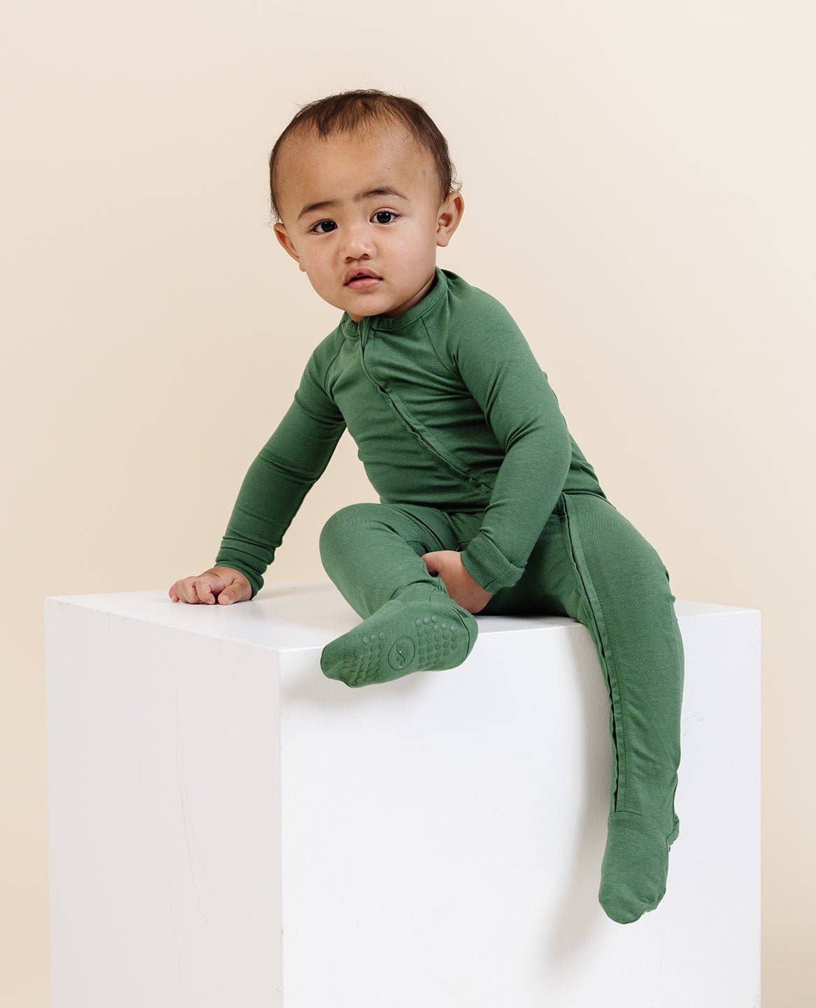 Lark - Wholesale Sleepsuit - Baby - Ultimate Zip Footie in Moss2