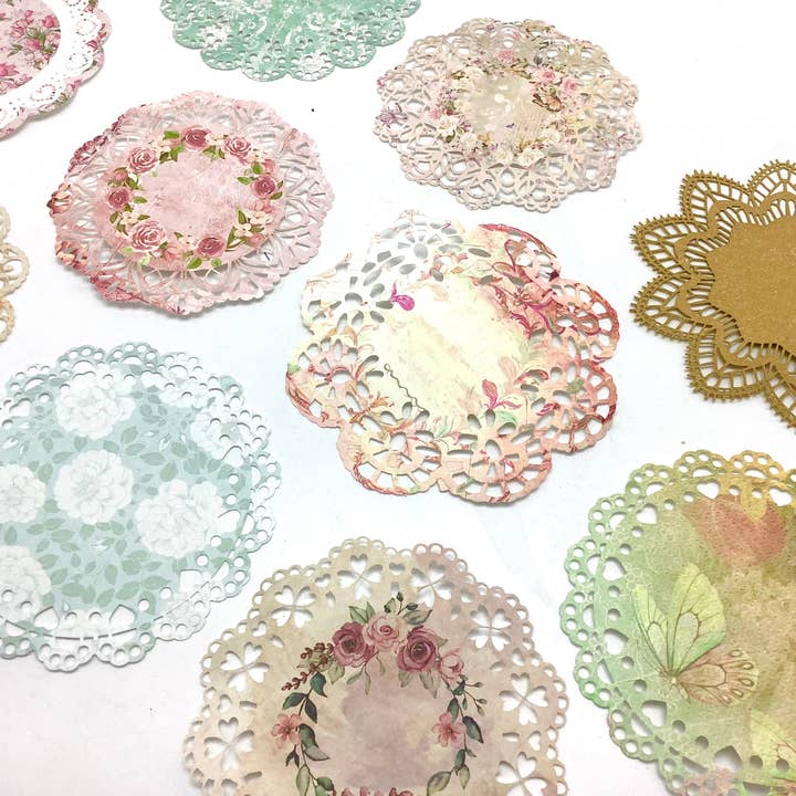 All Little Cute Things - Wholesale Disposable Coasters - Tea Party Coasters Dollies Vintage French Paper Lace