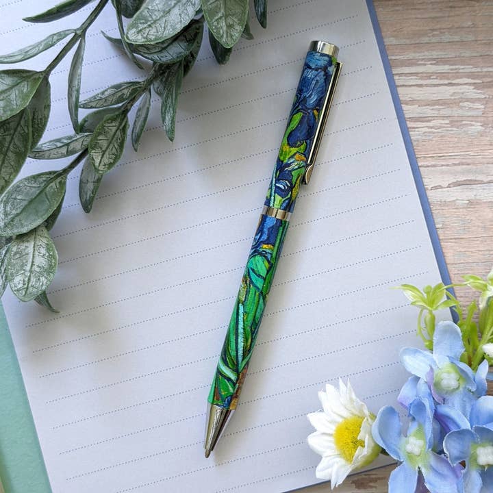 Robert Frederick Ltd - Vente Stylos - Stylo à bille Van Gogh Iris dans coffret cadeau5