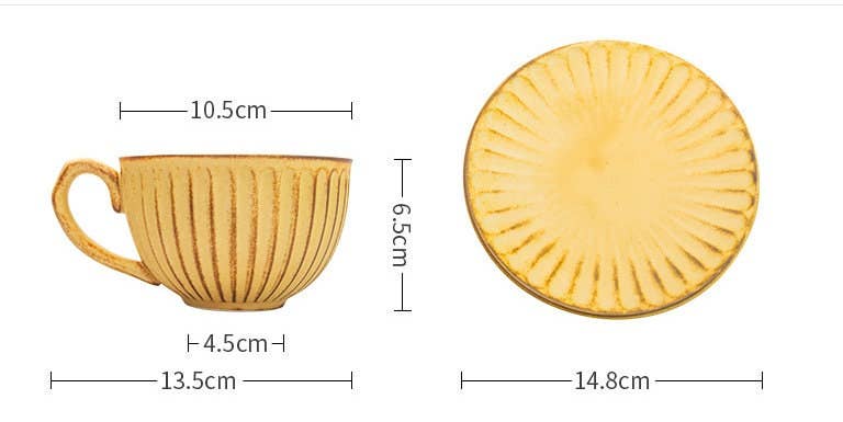 Gohobi （We cover U.S. import duties） – Chávena de chá por atacado – Conjunto de Caneca e Pires de Grés Moderno Feito à Mão Gohobi9