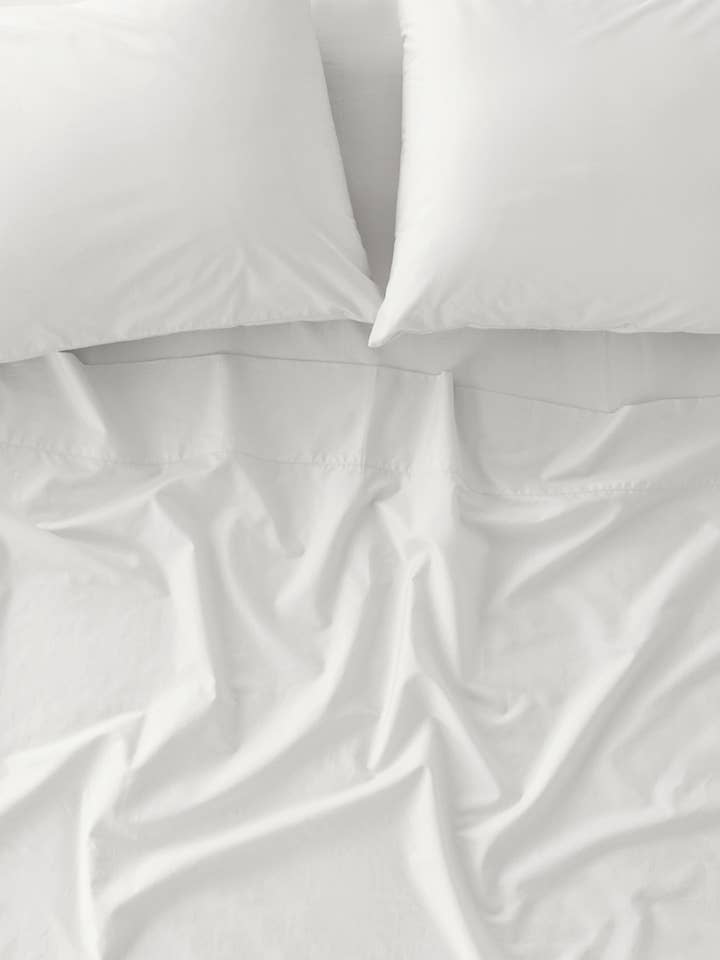 Mocha Mousse Home Organic Cool-Air Percale Flat Sheet for wholesale on Faire