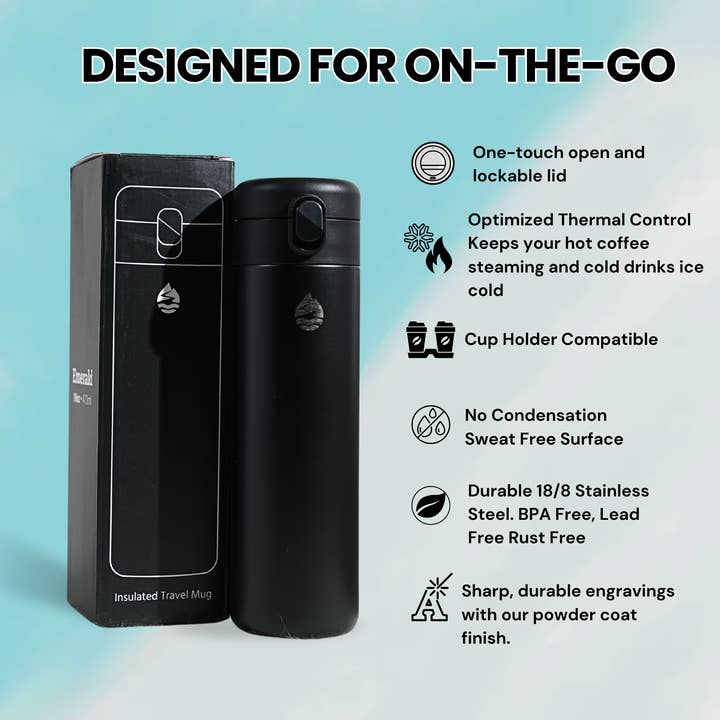 LAMOSE - Wholesale Insulated Mug/Tumbler - Custom Laser Engraved Logo Tumbler Skinny Coffee Tumbler5