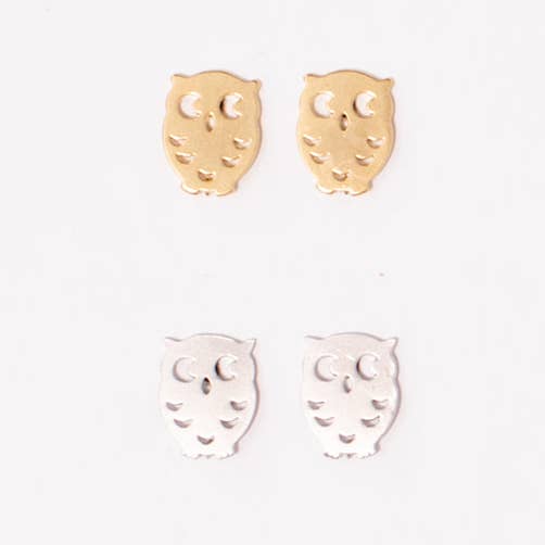 Owl Bird Post Stud Earring Whimsical, Nature, Gift Giving for wholesale by Rebecca Accessories LLC