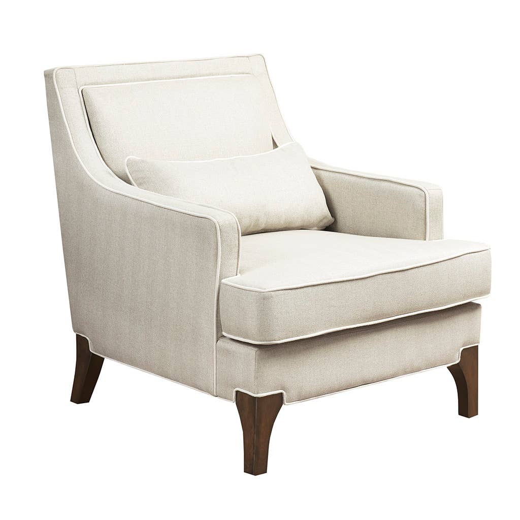Olliix - Wholesale Chair - Welting Accent Chair with Removable Cushion, Cream *2