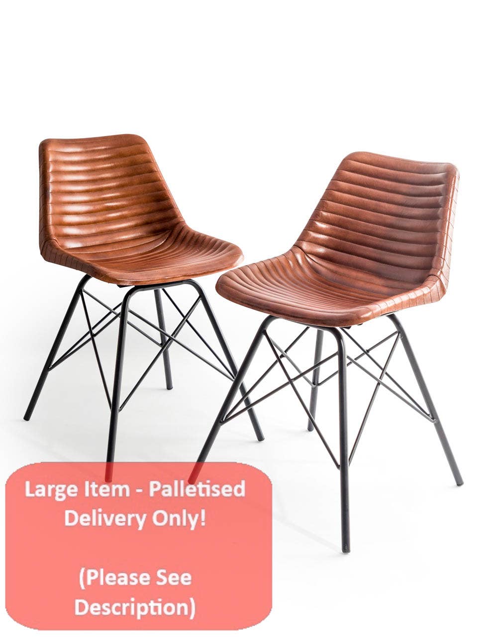 McGowan & Rutherford Ltd – Engroshandel Stol – Industriel vintage læder- og jernstol2