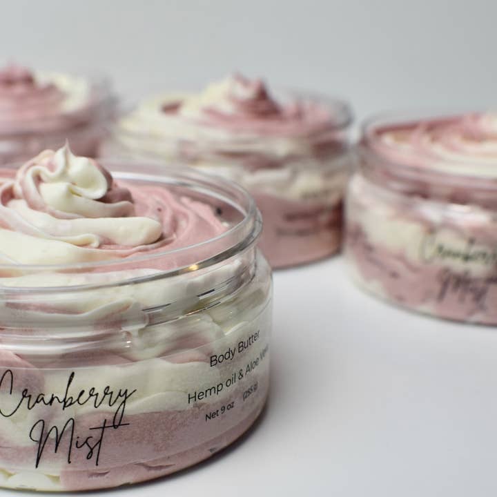 Cranberry Mist - Hemp Body Butter for wholesale by Living Free Soapery