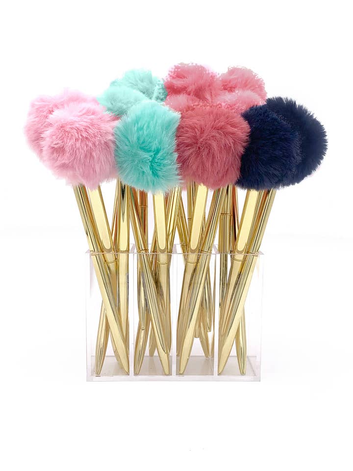 PLUSHEST POM POM PEN DISPLAY OF 20 for wholesale by SNIFTY