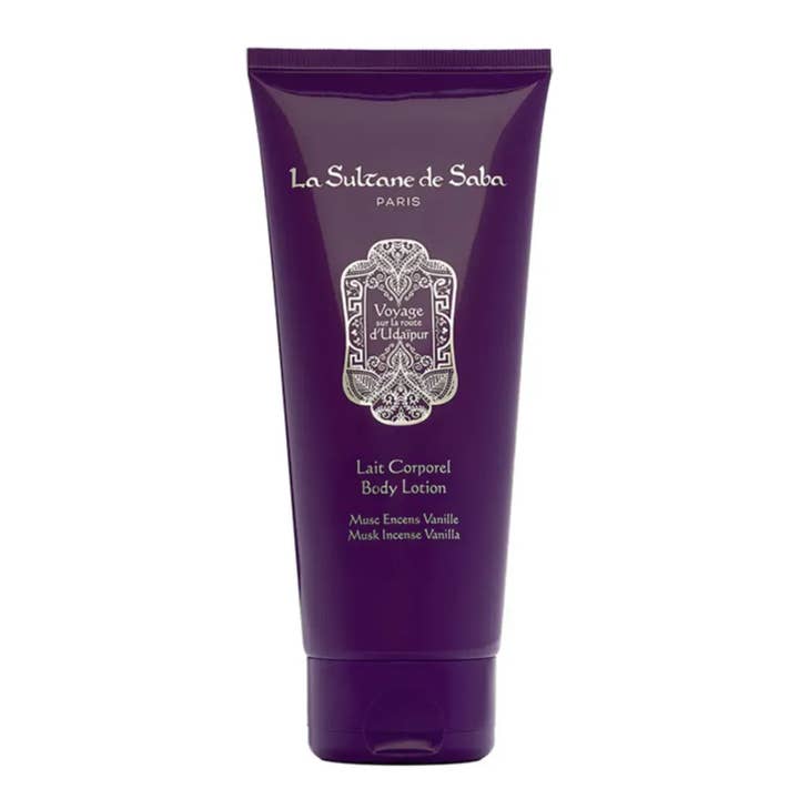 Lotion pour le corps – Encens musc vanille – Voyage sur la route d'Udaipur pour la vente par La Sultane de Saba Canada