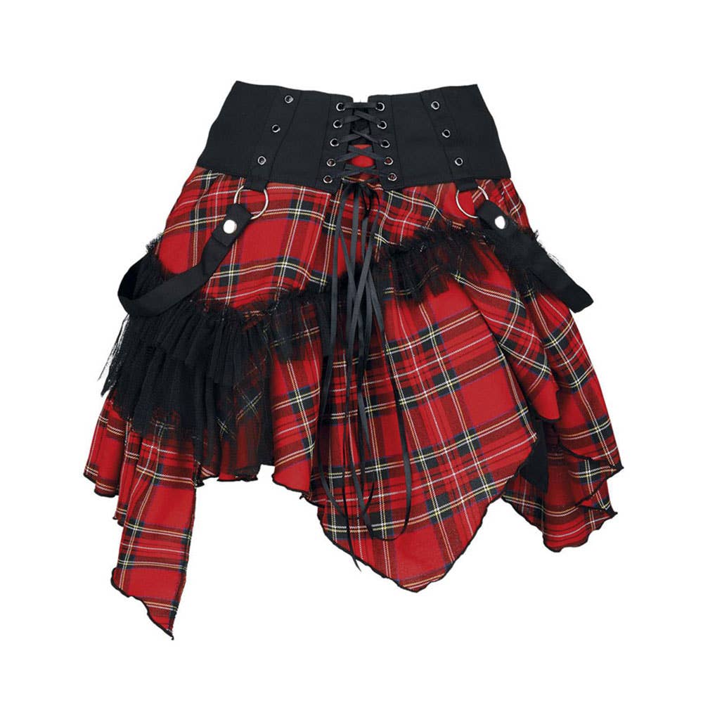 Alcatraz Gothic - Wholesale Skirt - Women's - Gothic mini skirt “cat skirt tartan”1