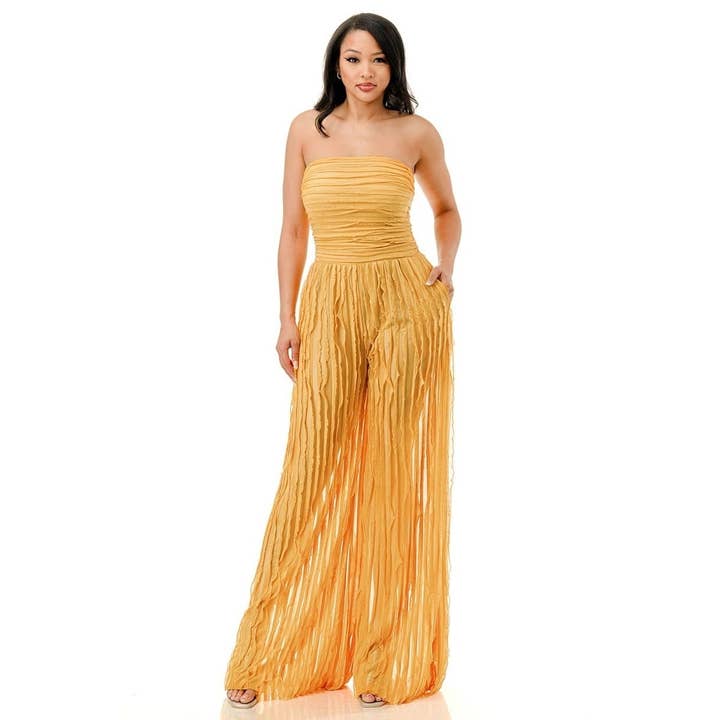 Black Pearl Clothing – Großhandel Jumpsuit – Damen – STRUKTURIERTER JUMPSUIT IN EFEU-OPTIK2