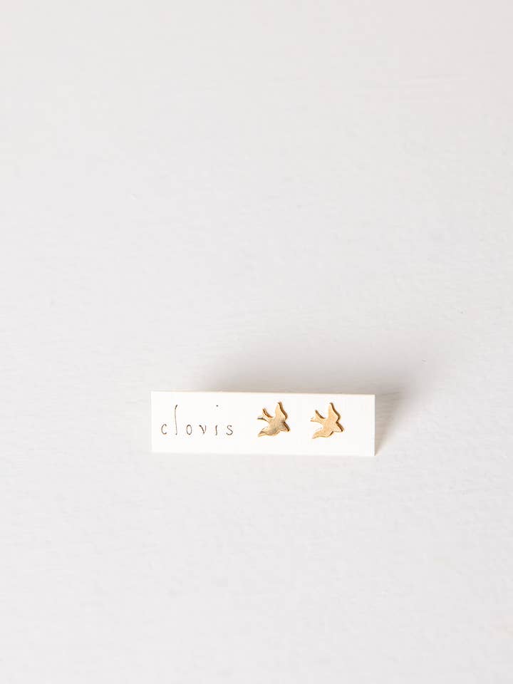 Tiny Sparrow Stud Earrings for wholesale by Clovis Jewelry