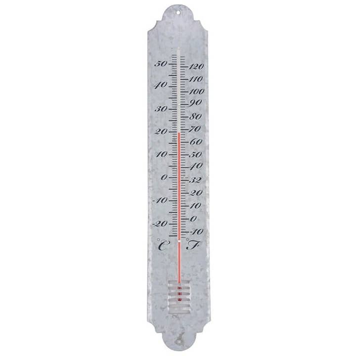 Old Zinc Thermometer - Large for wholesale by Esschert Design USA