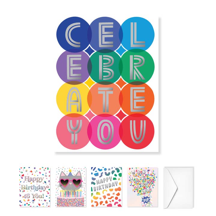 Moonbow Creative Co. - Wholesale Stationery/Notecard Set - Confetti Cuties Paper Hugs Note Cards2