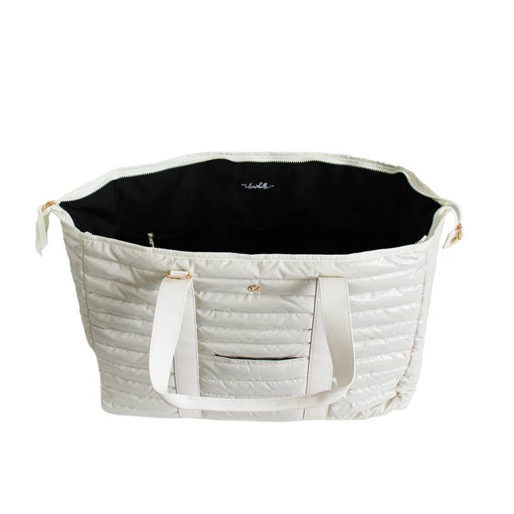 Lemonbella - Wholesale Weekender Bag - Women's - The Cassie Weekender Puffer Eggshell
