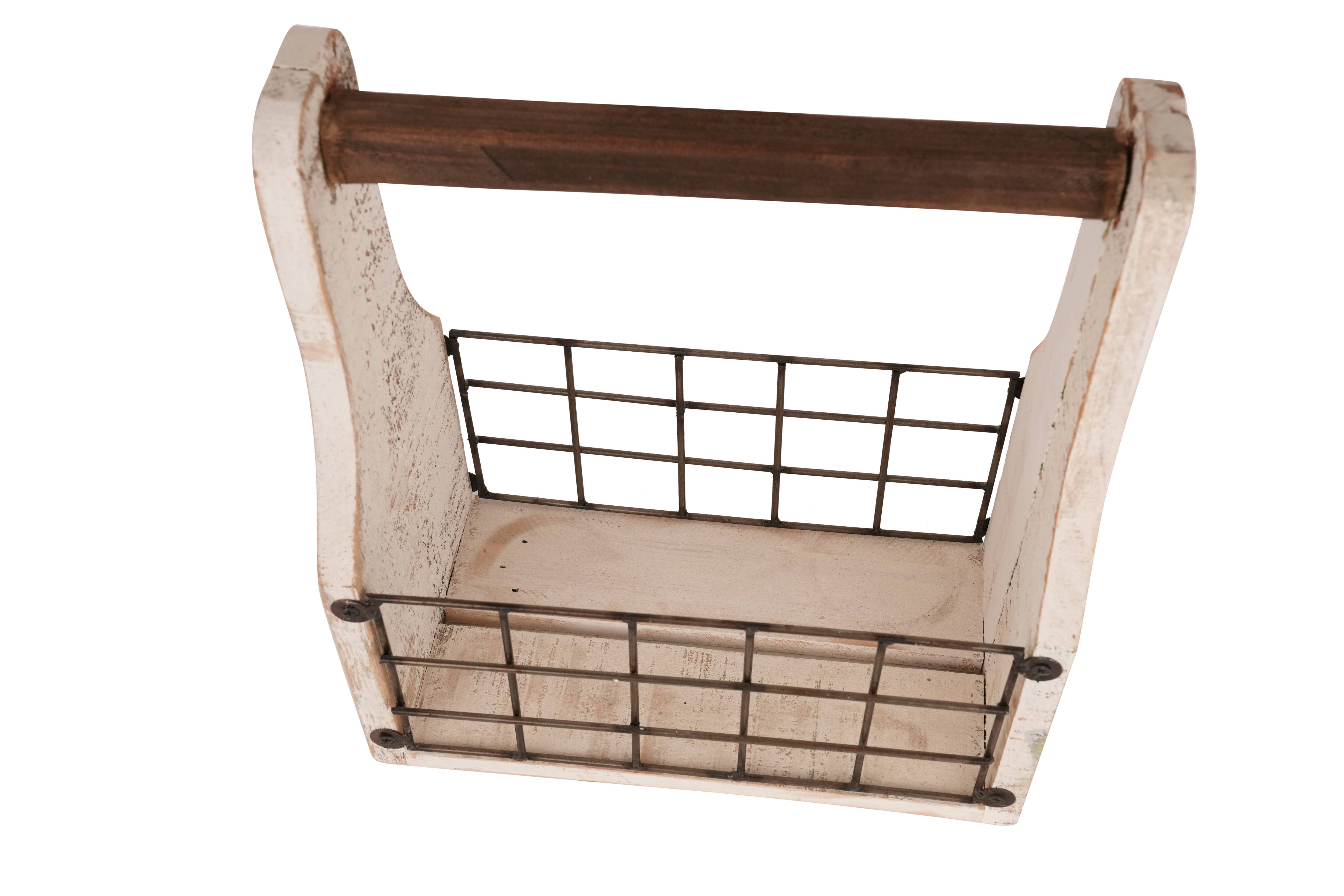 My Amigos Imports - Wholesale Magazine Rack - Farmhouse Wooden Tray-Magazine Holder-7Wx13Lx14H inch3