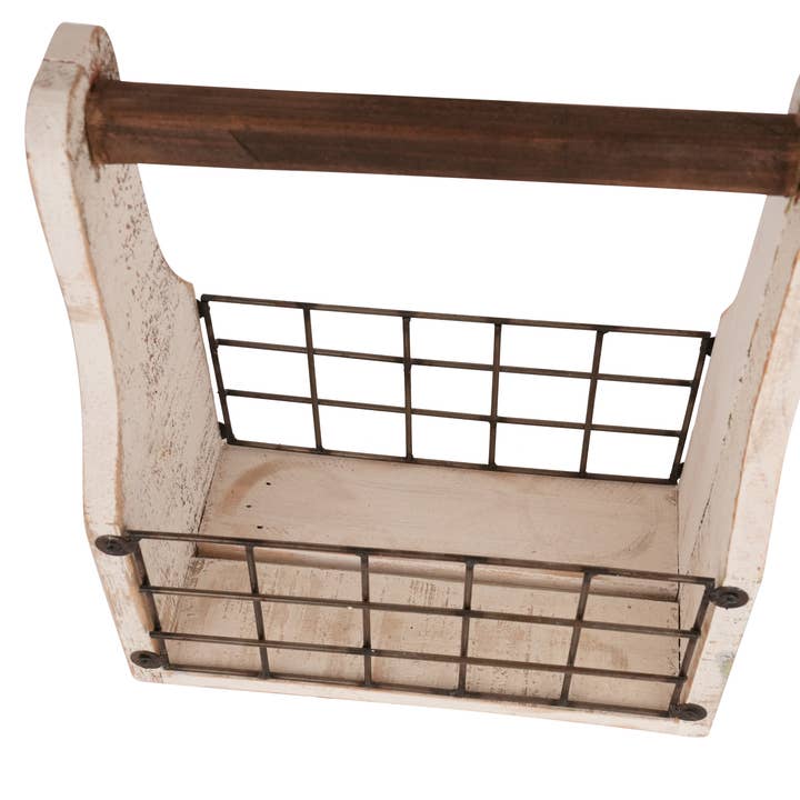 My Amigos Imports - Wholesale Magazine Rack - Farmhouse Wooden Tray-Magazine Holder-7Wx13Lx14H inch3