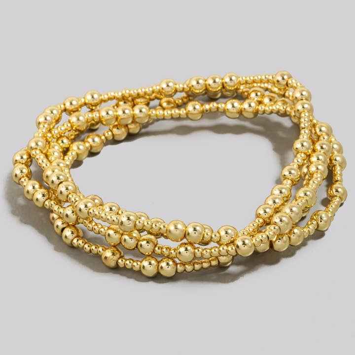 Gulddoppat blandat pärlarmband set för wholesale av The Looks by Fame Accessories