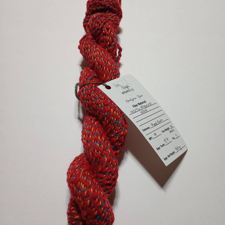 Hand Spun Art Yarn - Merino Wool - 50 g. Hank - Aran for wholesale by HMLLOYD MERCANTILE LLC