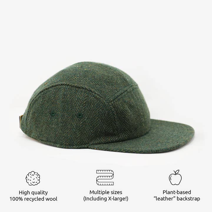 Forest & Olive Wool 5-Panel for wholesale by Storied Hats