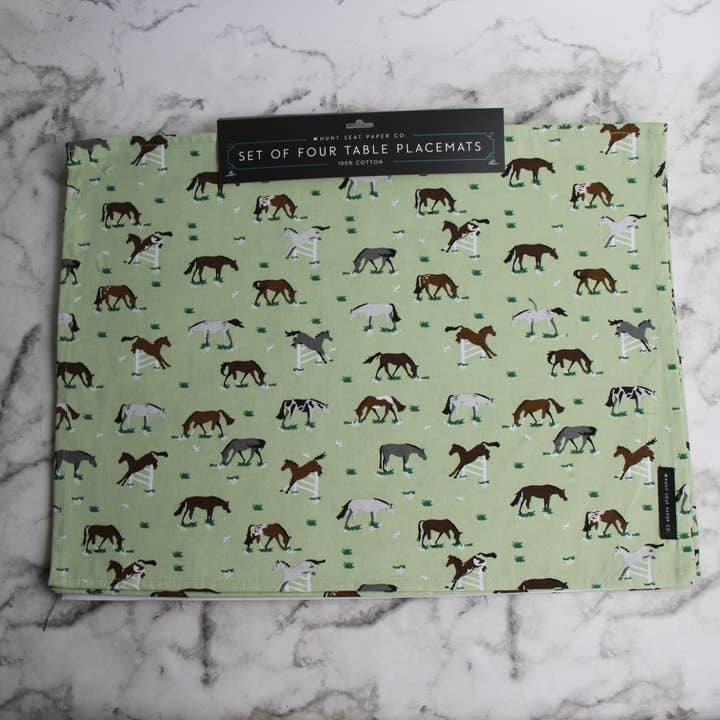 Hunt Seat Paper Co. - Wholesale Placemat - Daydreaming Placemats: Set of Four - Equestrian Horse Gifts1