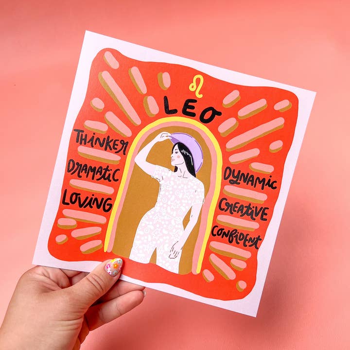 Leo Kacey Musgraves - Print - 8x8" for engroshandel hos Paris Woodhull Illustrations