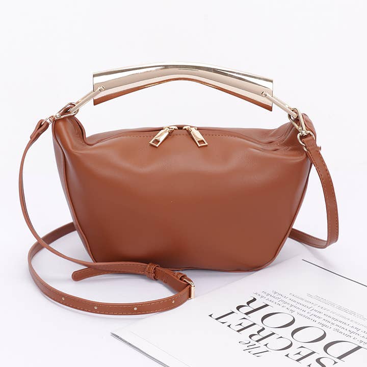 3AM BY H&D ACCESSORIES - Wholesale Clutch Bag - Women's - Faux Leather Metal Handle BAgg
6