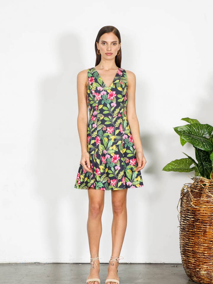 Element Floral Panel Dress for wholesale by SHILLATHELABEL