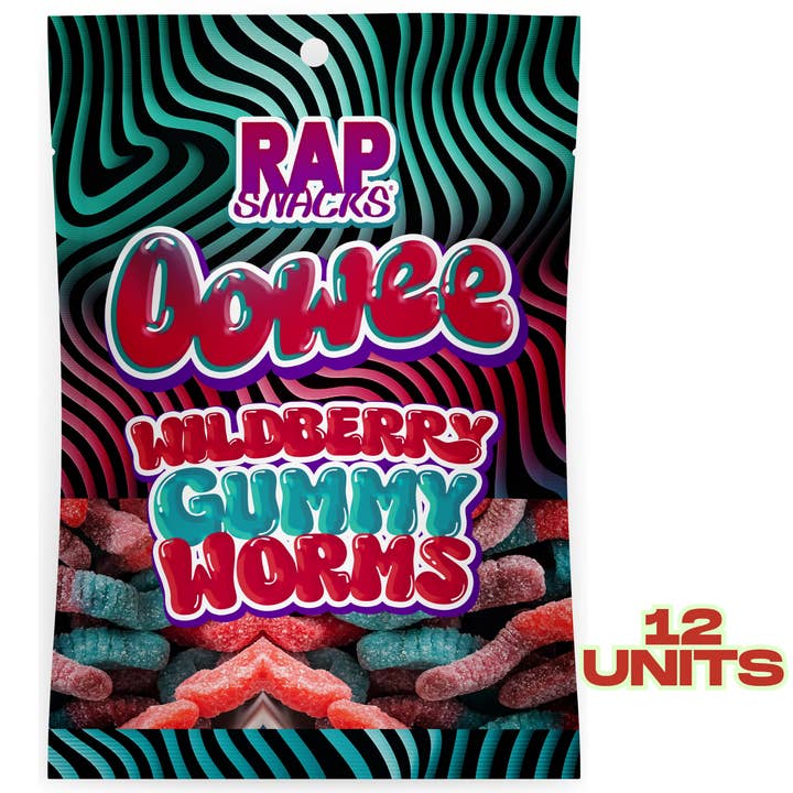Rap Snacks Oowee Wildberry Worms (150g) (Pack de 12) por atacado de AI Distribution