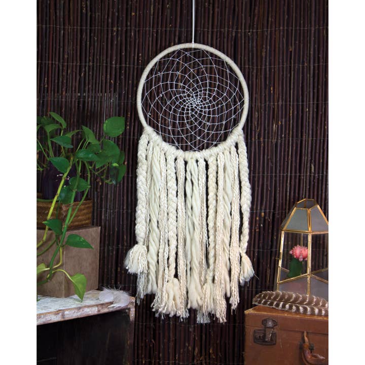 dZi Handmade - Wholesale Dream Catcher - Large White Sun Wall Decor