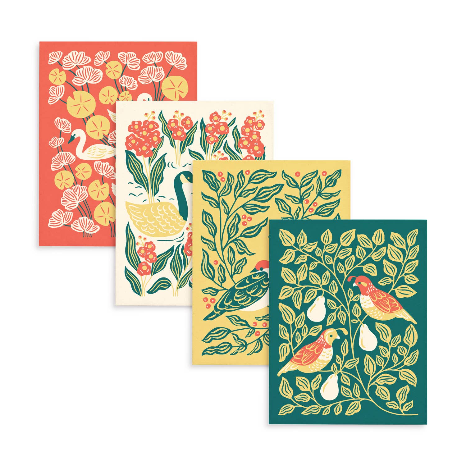 Nuthatch Studio - Wholesale Christmas Card - Holiday Birds Christmas Card Set: Original Art, Set of 85