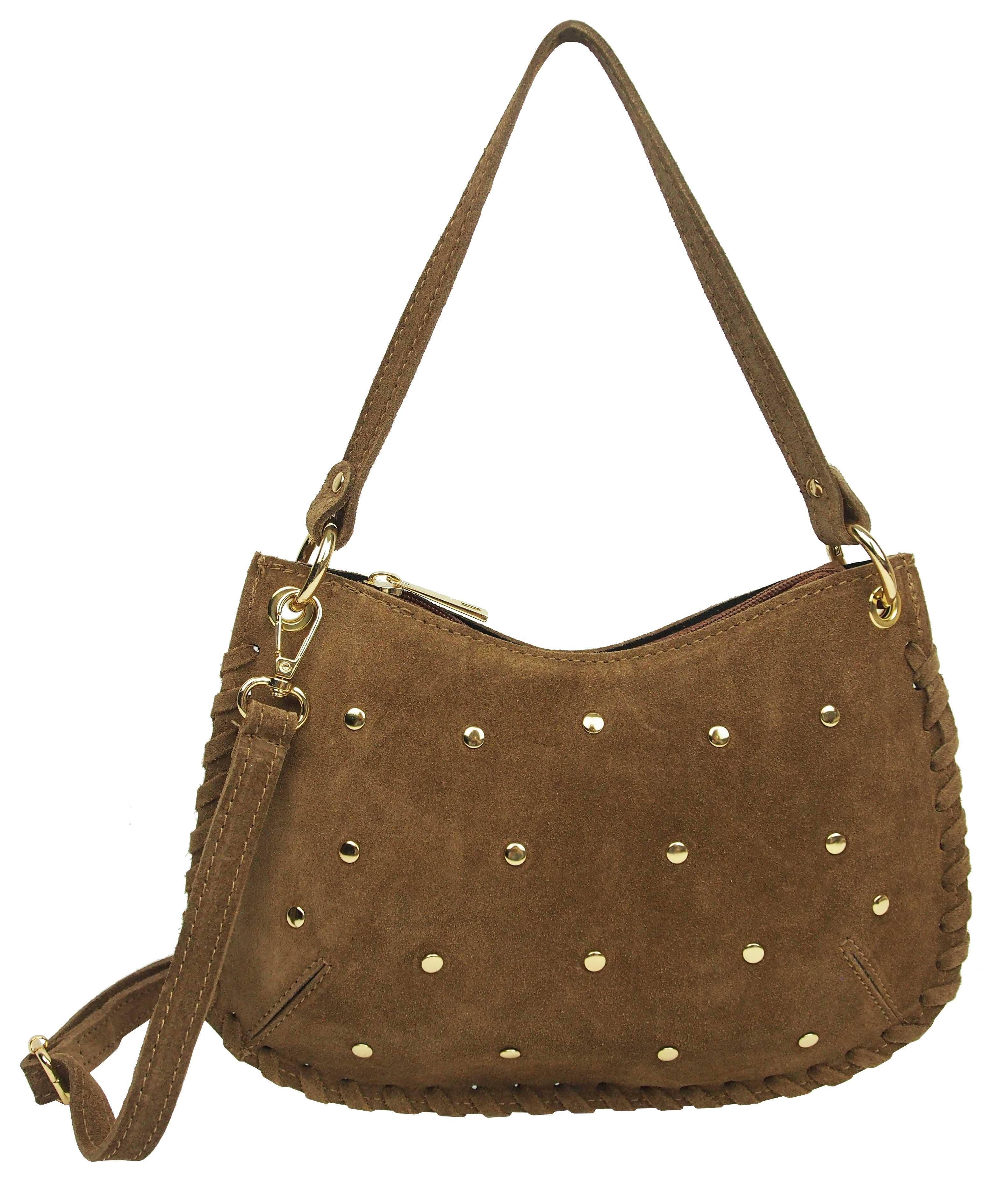 Anais - Vendita all'ingrosso Tracolla - Donna - Borsa a spalla Anna 61001 in pelle scamosciata con borchie17