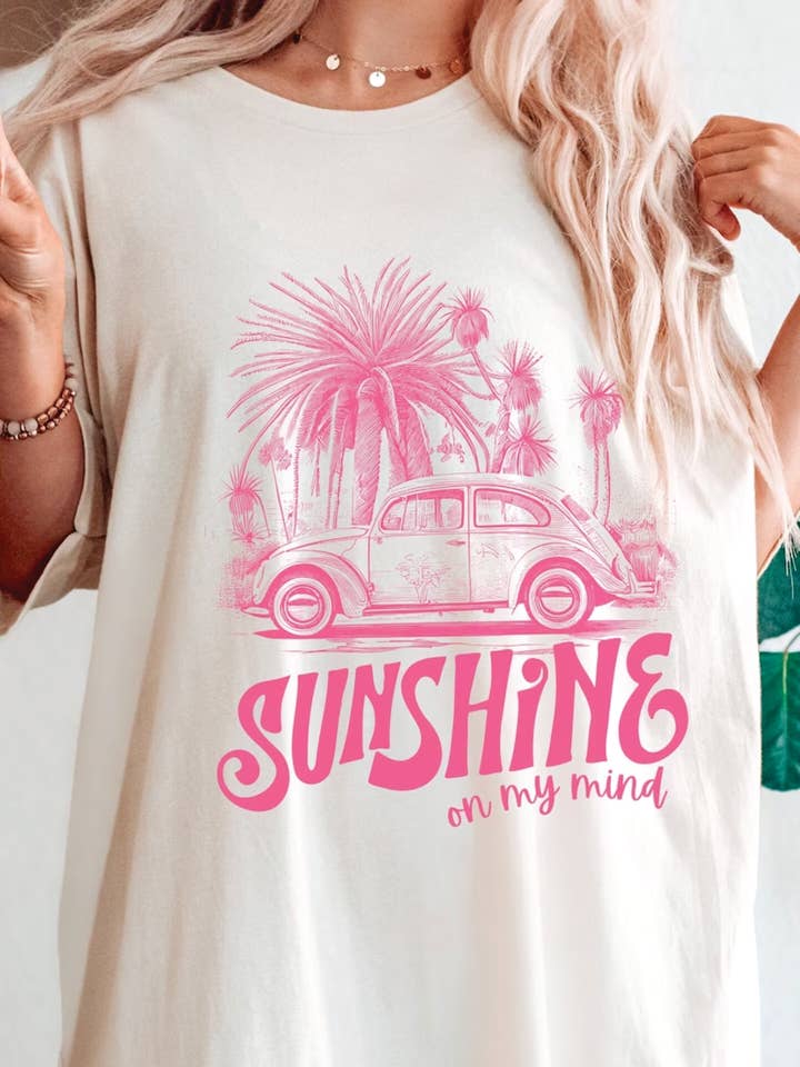 Sunshine on My Mind Graphic tee for wholesale by Gypsy Soul