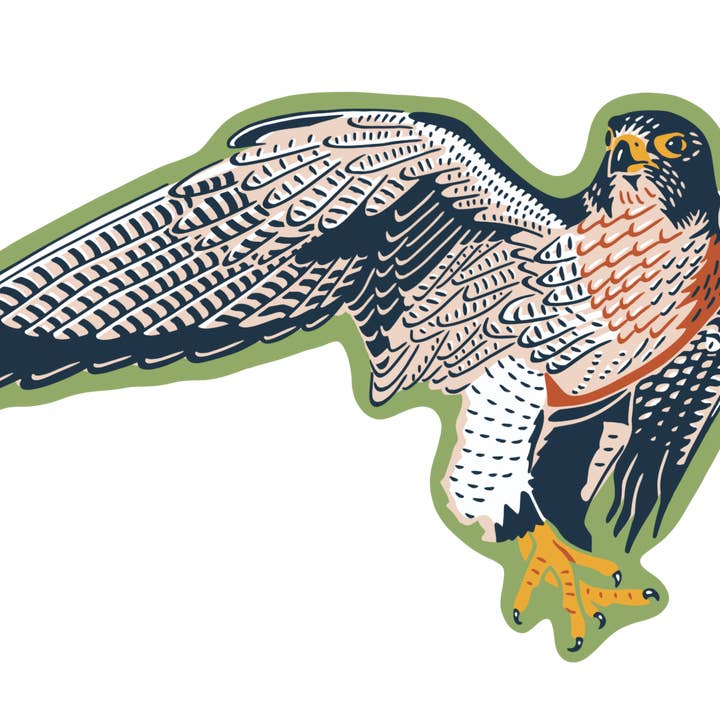 Caroline Clark - Wholesale Ornament - Falcon Wooden Ornament1