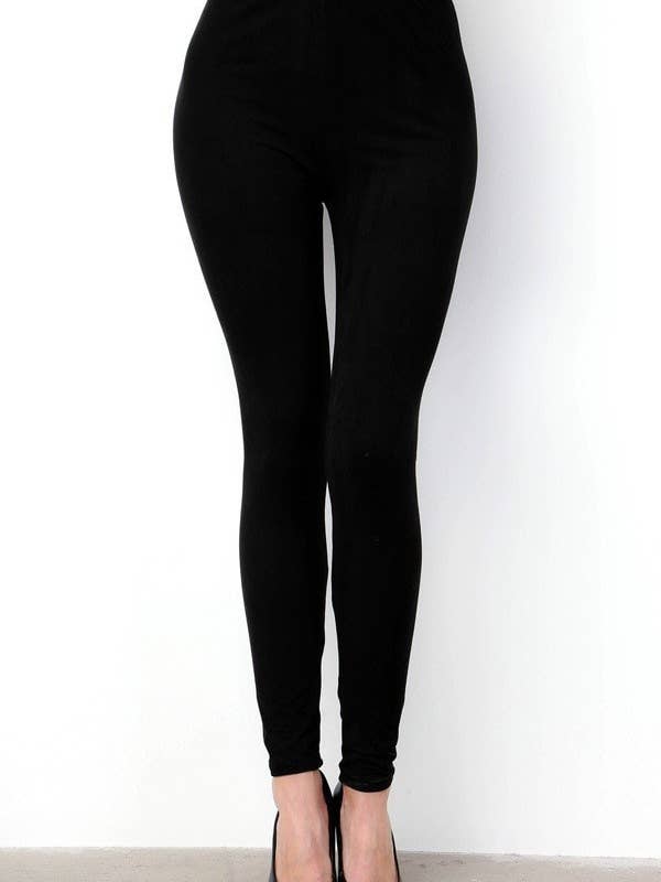 Effen zwarte legging van ONE SIZE voor wholesale door Love 4 Leggings