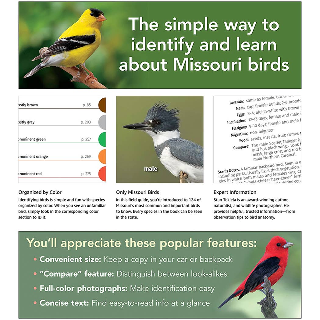 AdventureKEEN - Vente Nature et plein air - Guide de terrain sur les oiseaux du Missouri 2e6