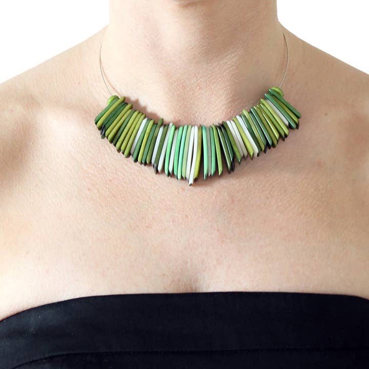 Muichic Natural Jewelry - Wholesale Choker/Collar - Fringe Tagua Choker Handmade Fairtrade Lightweight5