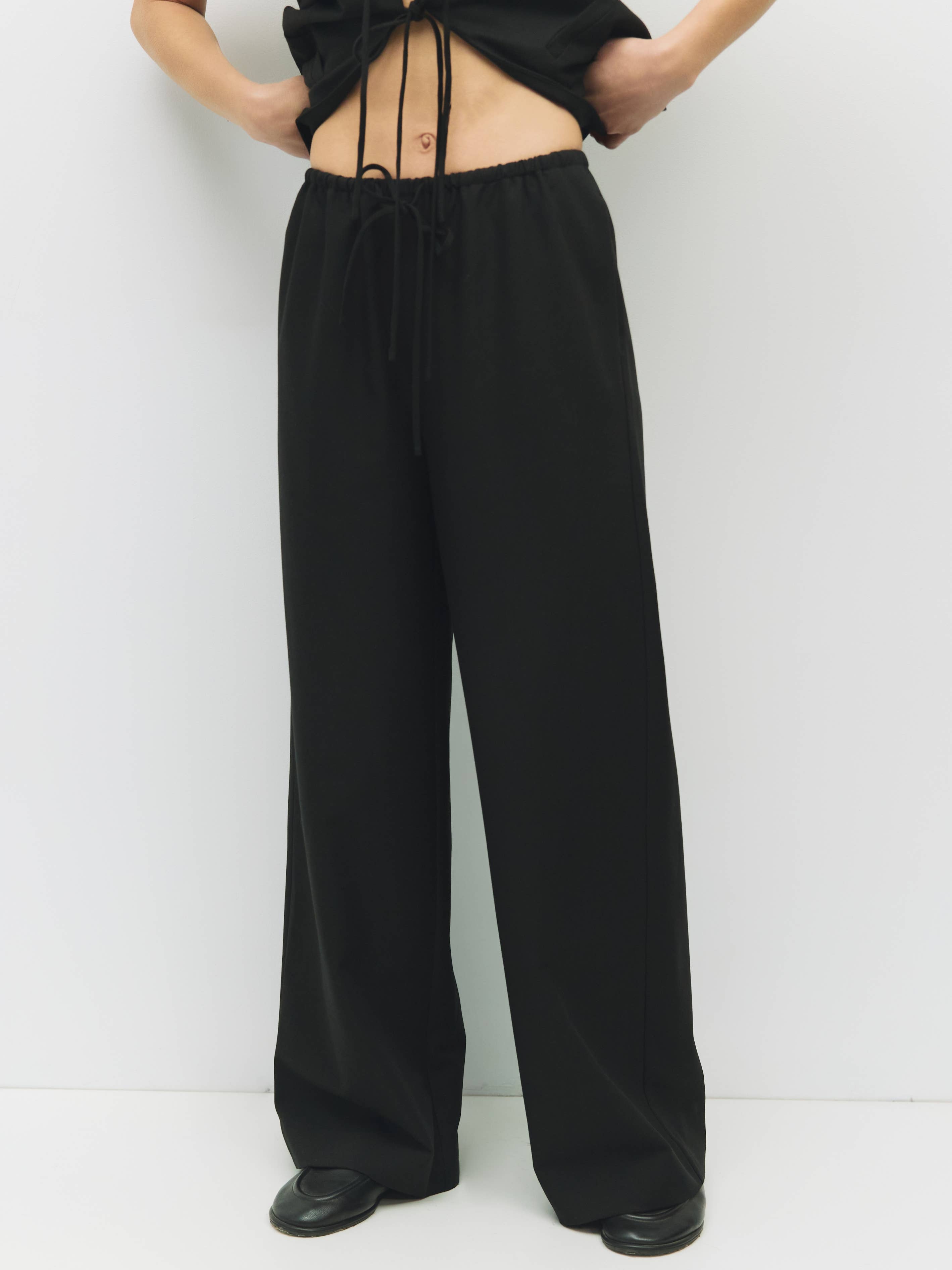 MOD REF - Wholesale Pants - Women's - The Vera Pants | Drawstring Wide Leg Pants18